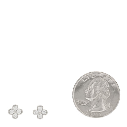 Tiffany Platinum Diamond Lace Stud Earrings 2 of 4
