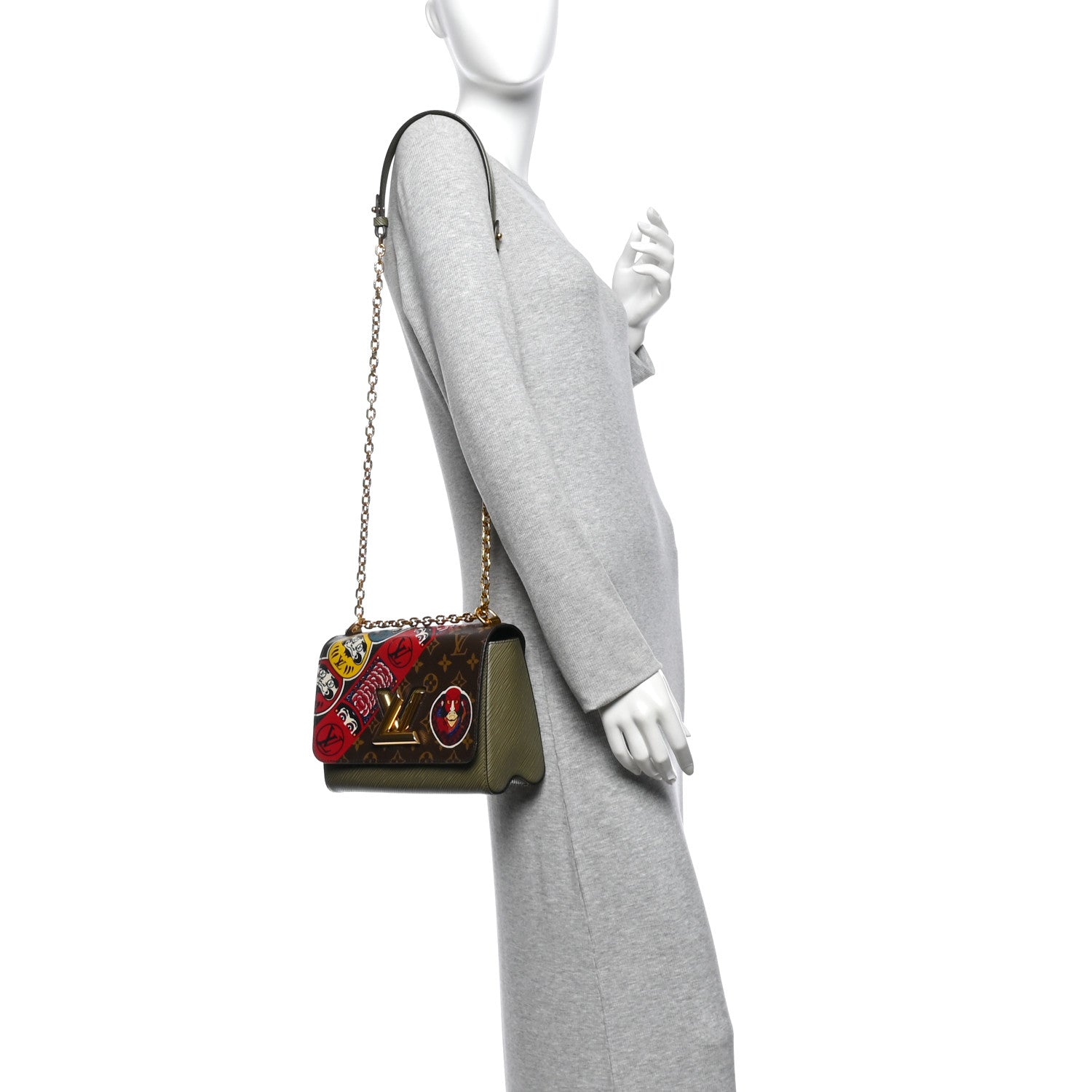 Louis Vuitton Epi Monogram Kabuki Twist Shoulder Bag MM Green 2 of 11