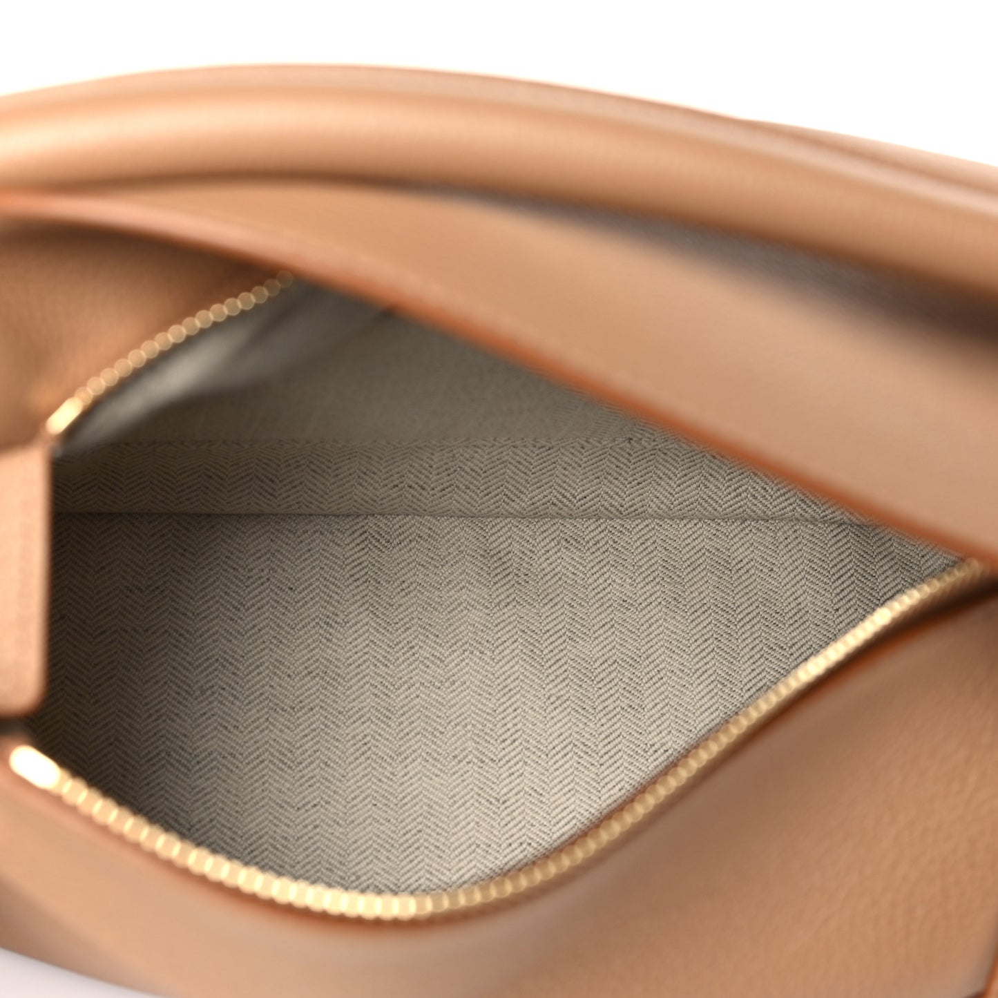 Grained Calfskin Small Puzzle Edge Bag Toffee