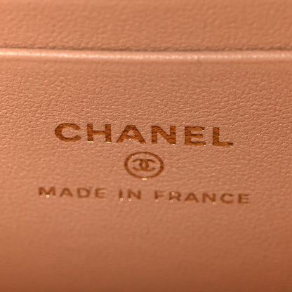 Chanel Lambskin Quilted Small Top Handle Vanity Case With Chain Beige 5 of 9