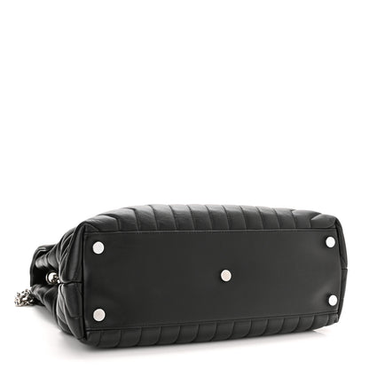 Saint Laurent Calfskin Y Quilted Monogram Large Loulou Chain Satchel Black 3 of 12