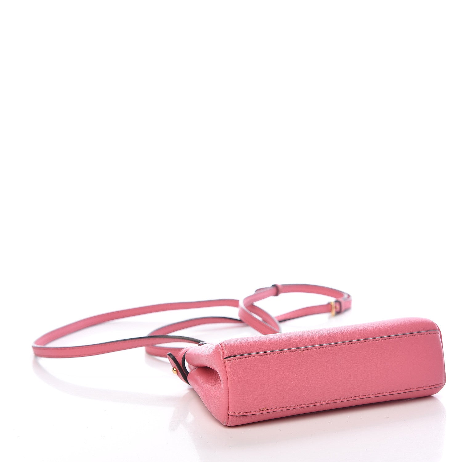 Fendi Shiny Nappa Micro Peekaboo Iconic Satchel Rosa Fluo 4 of 15