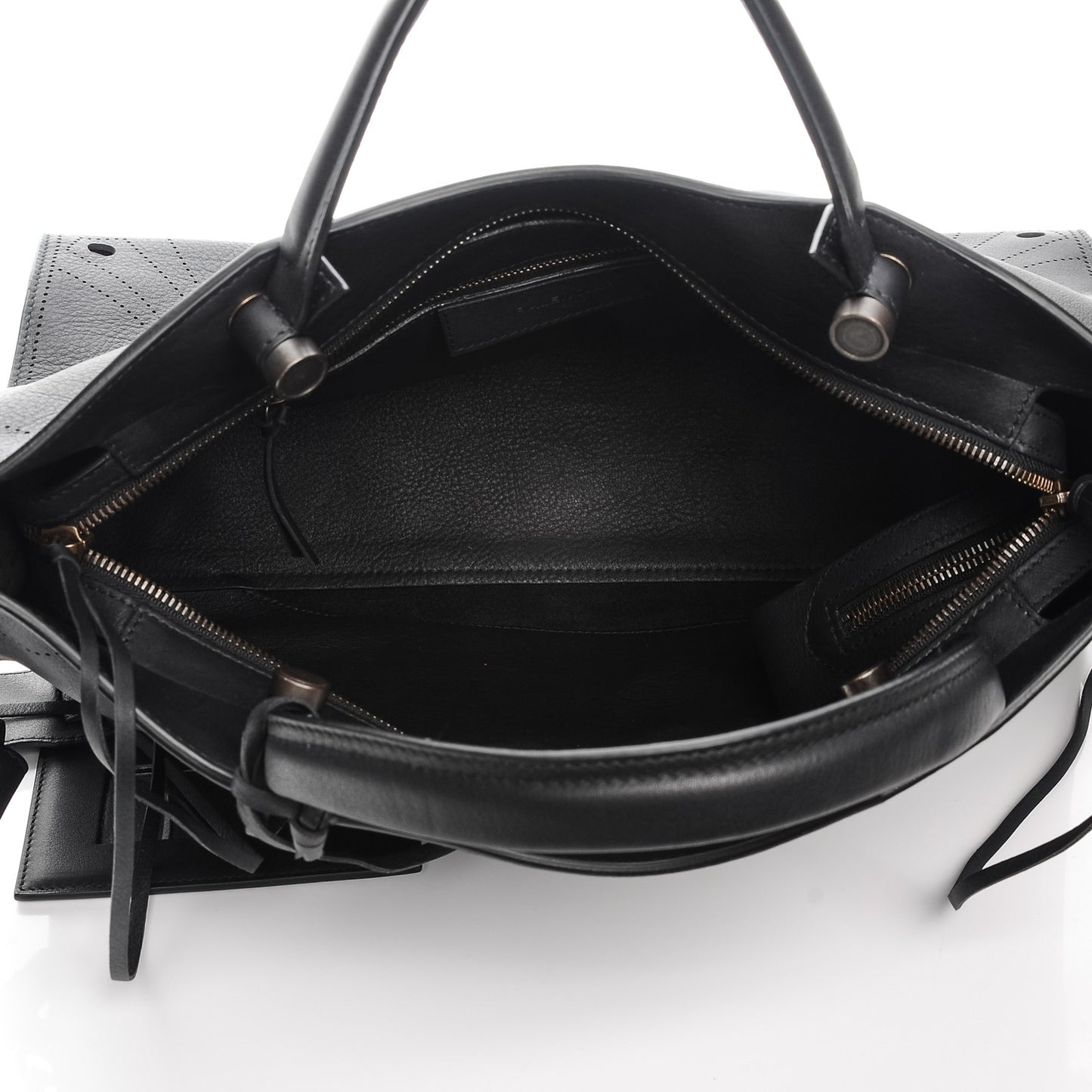 Veau Soyeux Perforated Blackout Hardware City Black
