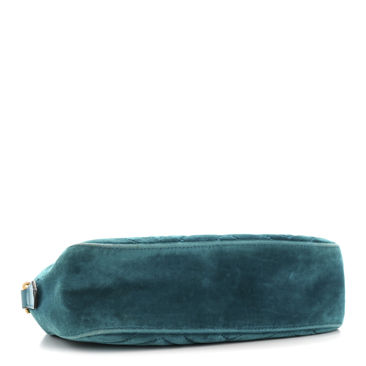 Velvet Matelasse Small GG Marmont Chain Shoulder Bag Pavone Cyan