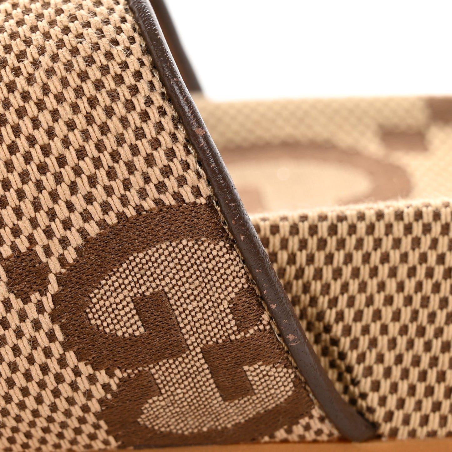 Monogram Jumbo GG Mens Slide Sandals 8 Camel Ebony