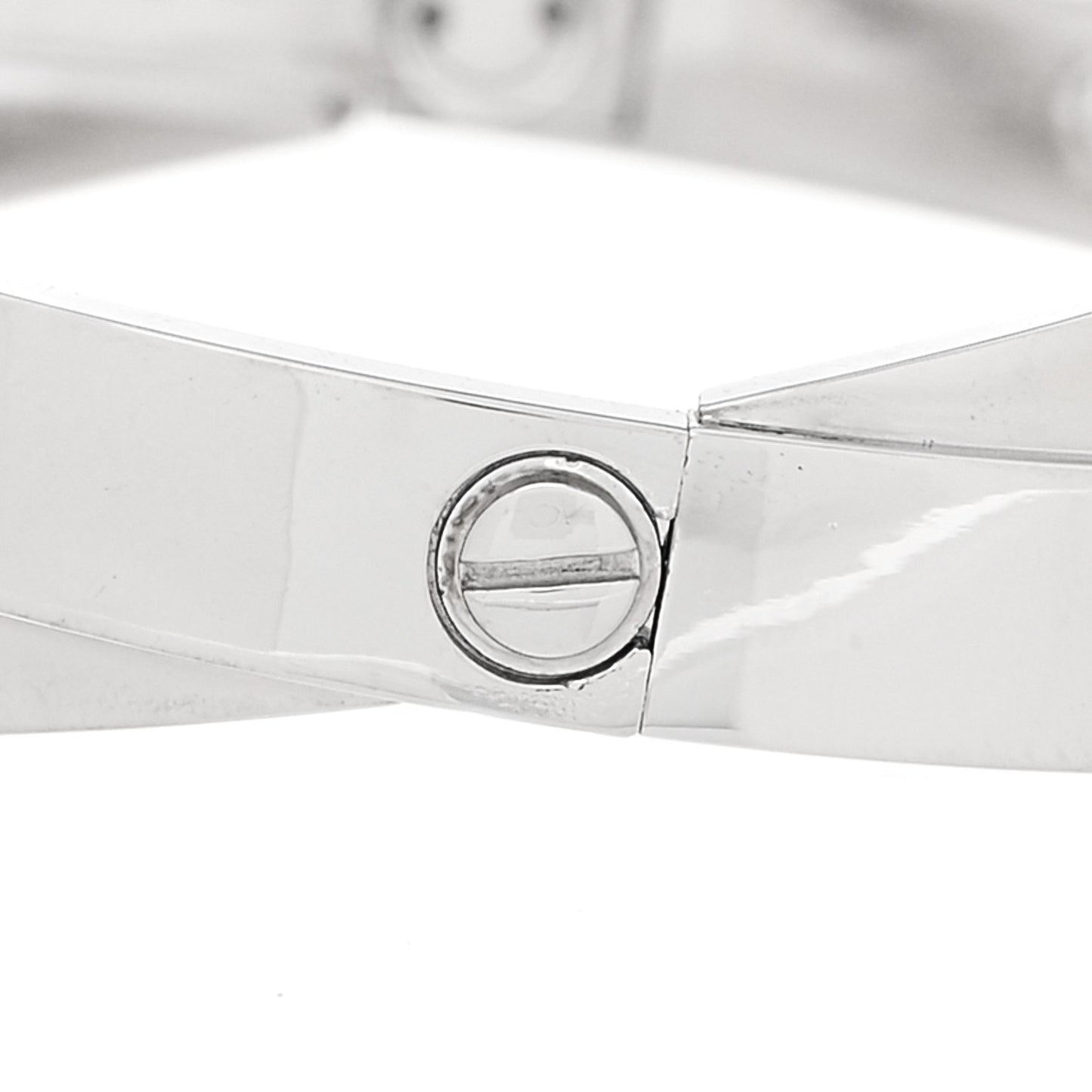 18K White Gold 12 Diamond Double LOVE Bracelet 16