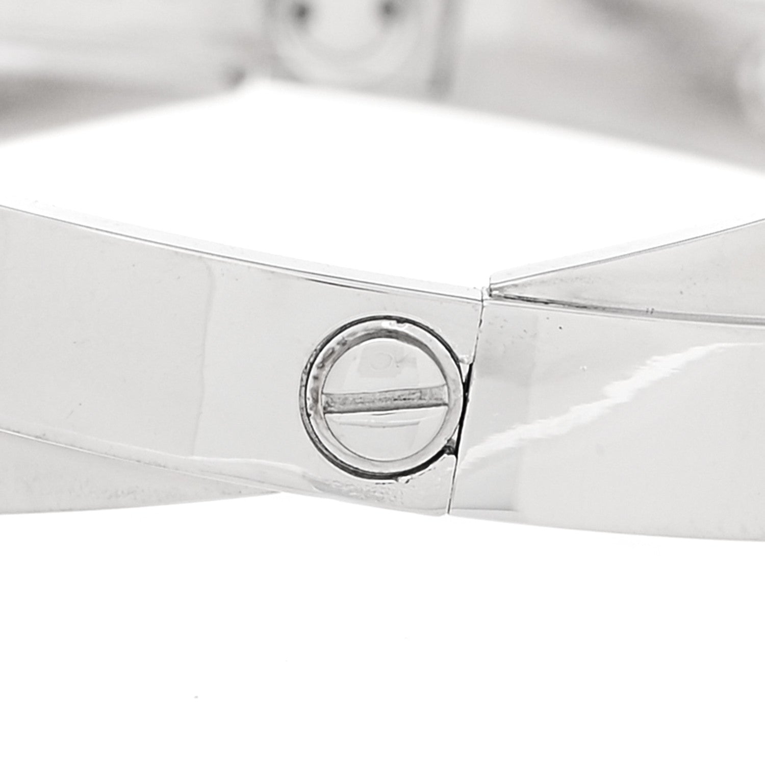 Cartier 18K White Gold 12 Diamond Double LOVE Bracelet 16 8 of 9