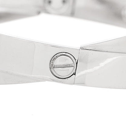 Cartier 18K White Gold 12 Diamond Double LOVE Bracelet 16 8 of 9