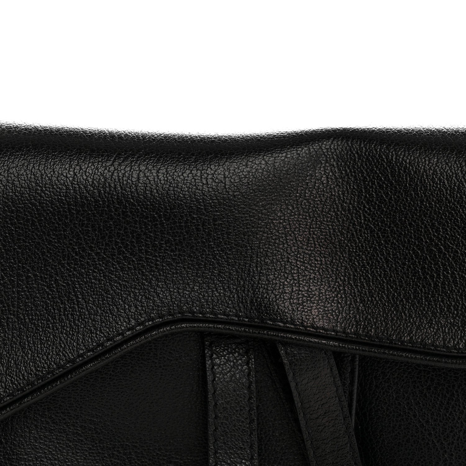Christian Dior Shiny Goatskin  Saddle Bag Black 8 of 16