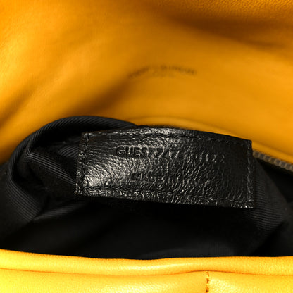 Saint Laurent Lambskin Quilted Medium Loulou Puffer Monogram Chain Satchel Saffran 8 of 11