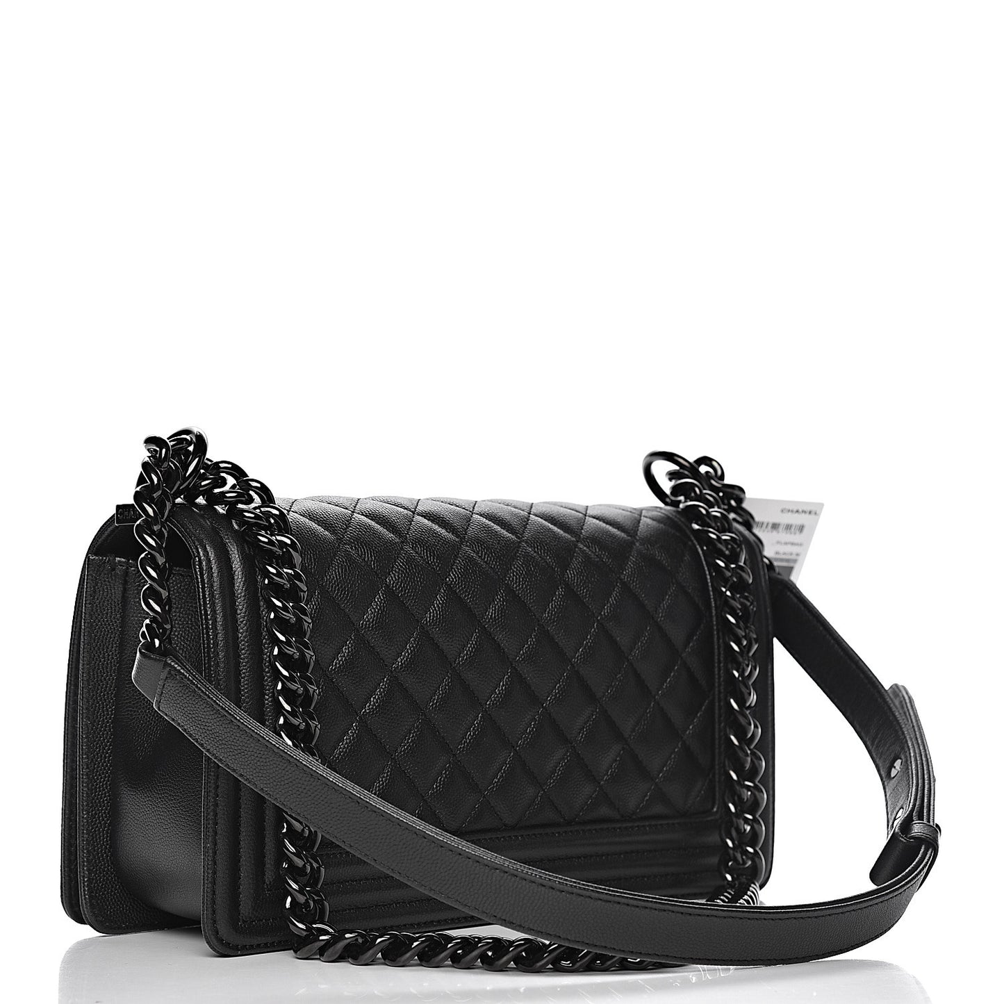 Caviar Quilted Medium Boy Flap So Black