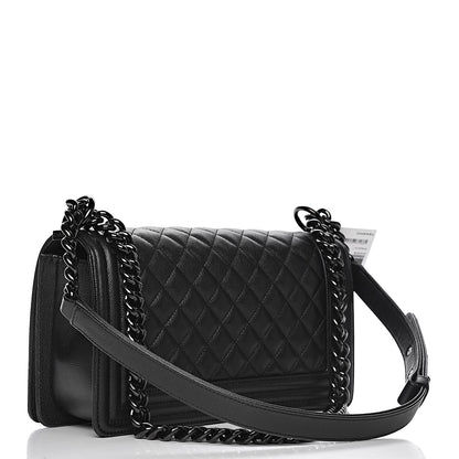 Chanel Caviar Quilted Medium Boy Flap So Black 3 of 13