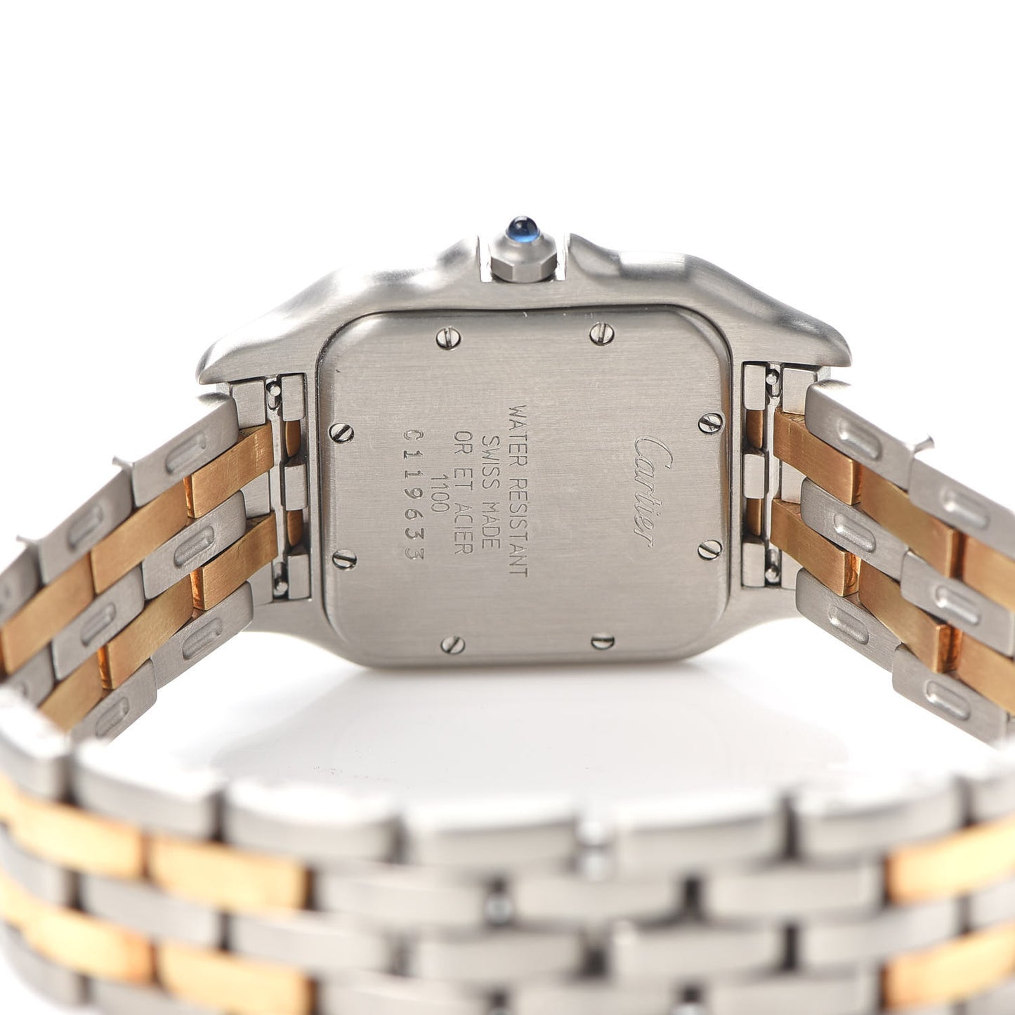 Stainless Steel 18K Yellow Gold 27mm Panthere Quartz Watch