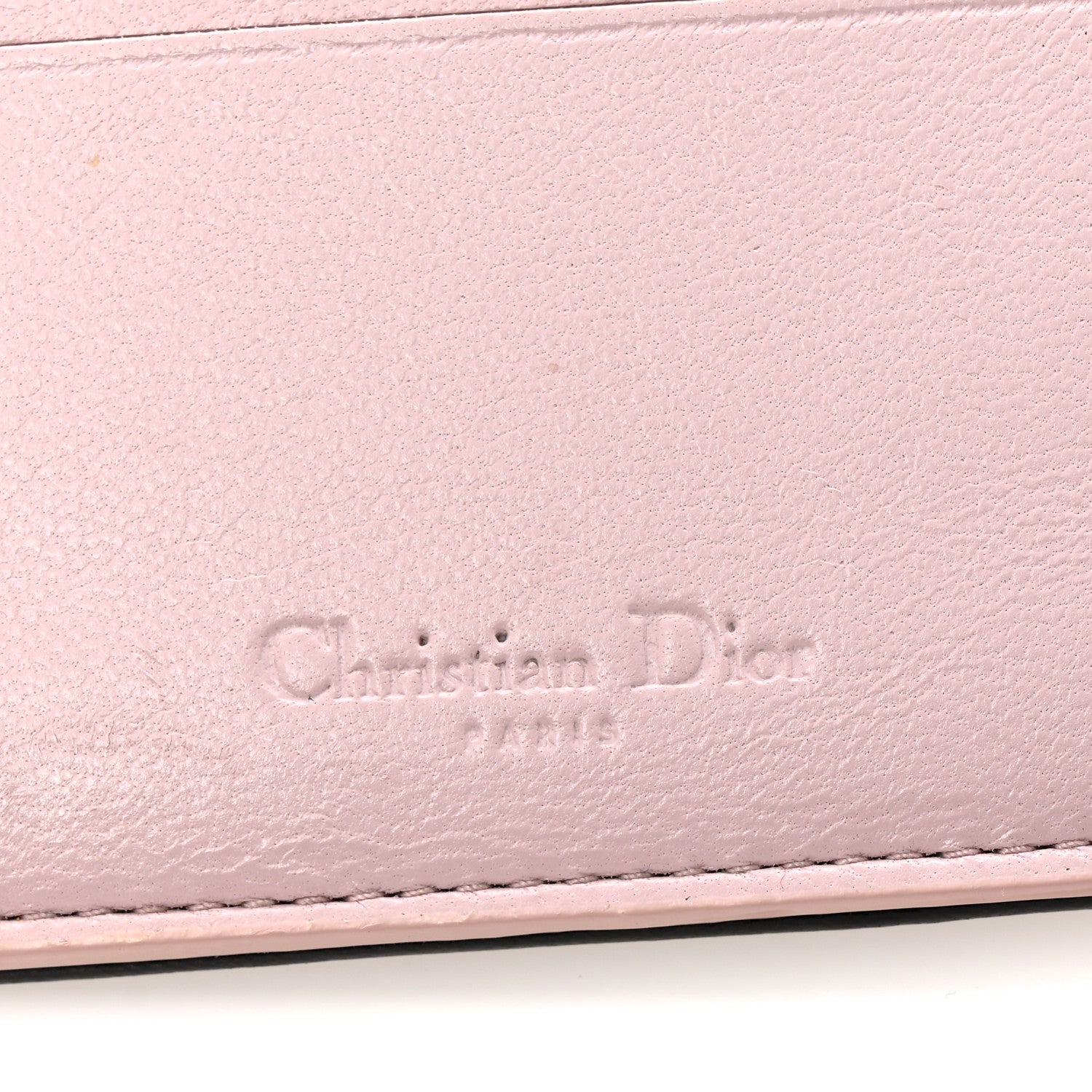 Christian Dior Lambskin Cannage Bi-Color Lady Dior Flap Card Holder Black Mauve Pink 6 of 12