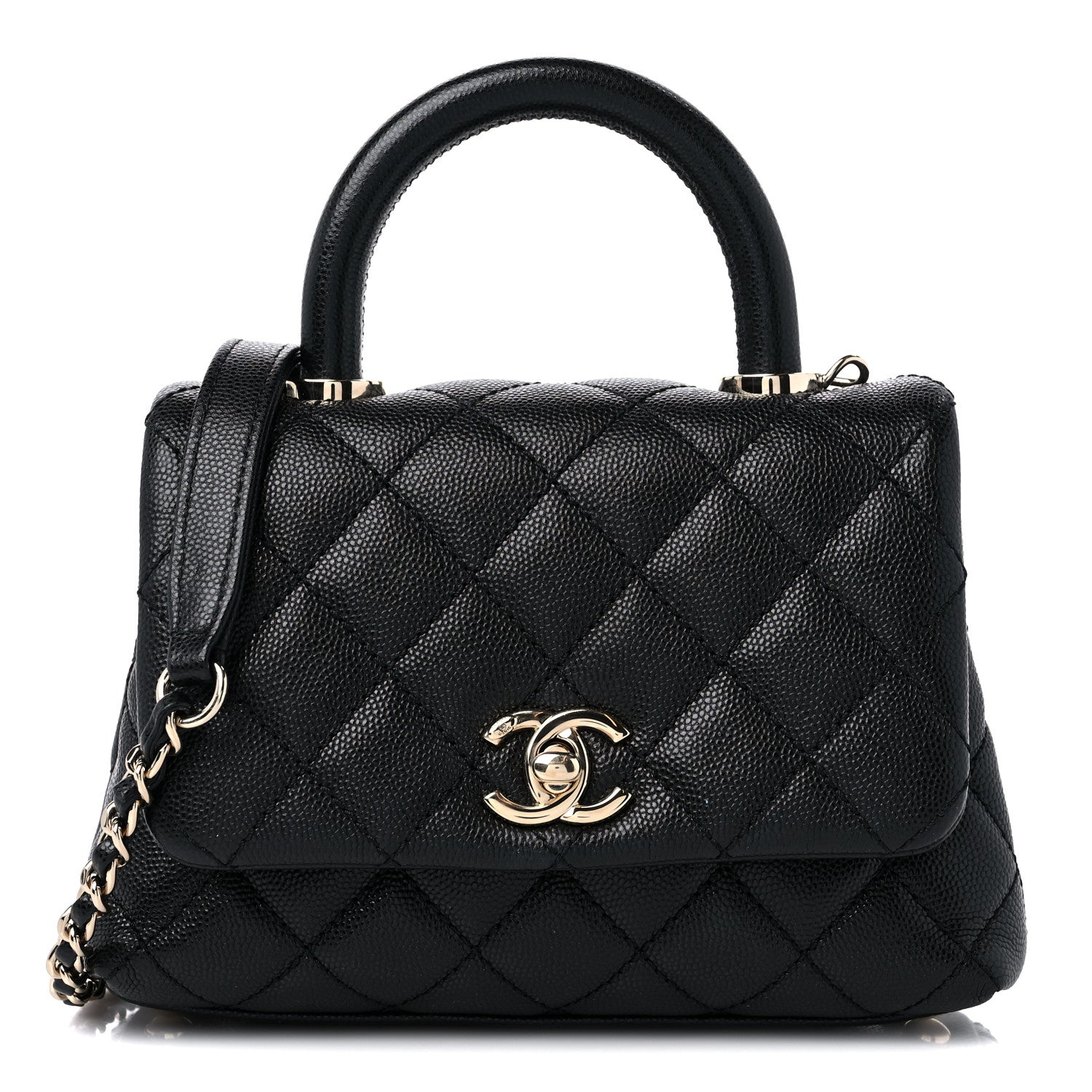 Chanel Caviar Quilted Extra Mini Coco Handle Flap Black 1 of 10