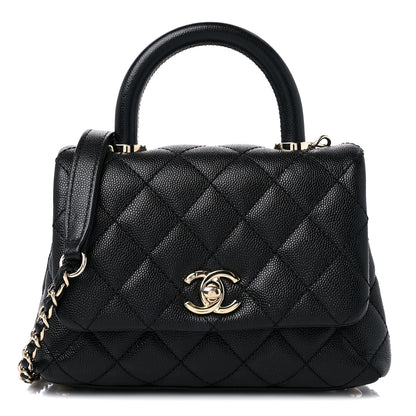Chanel Caviar Quilted Extra Mini Coco Handle Flap Black 1 of 10