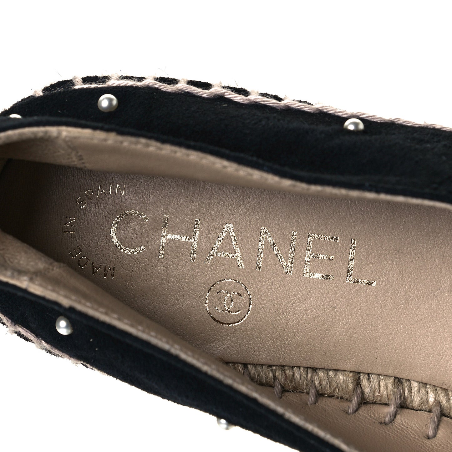 Suede Pearl CC Espadrilles 37 Black