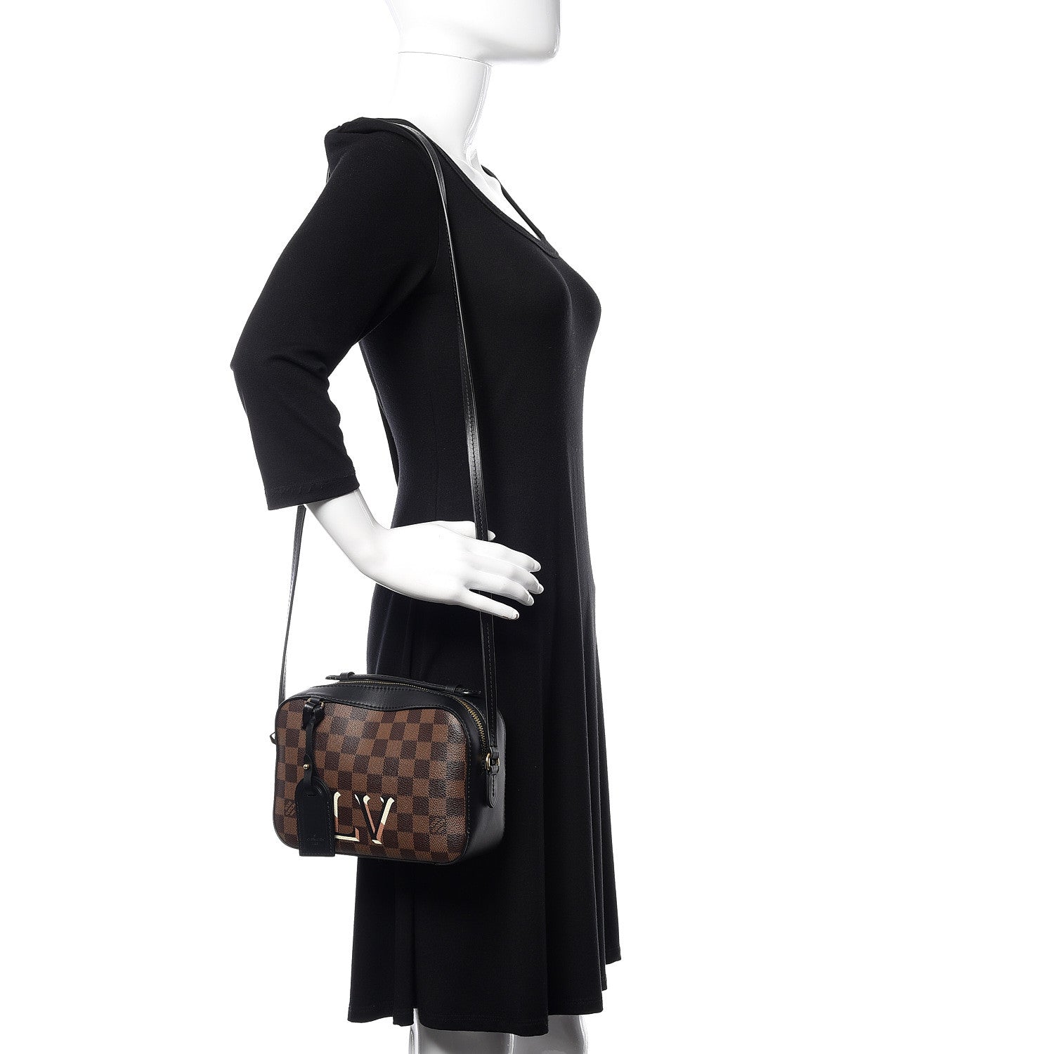 Louis Vuitton Damier Ebene Santa Monica Black 2 of 9