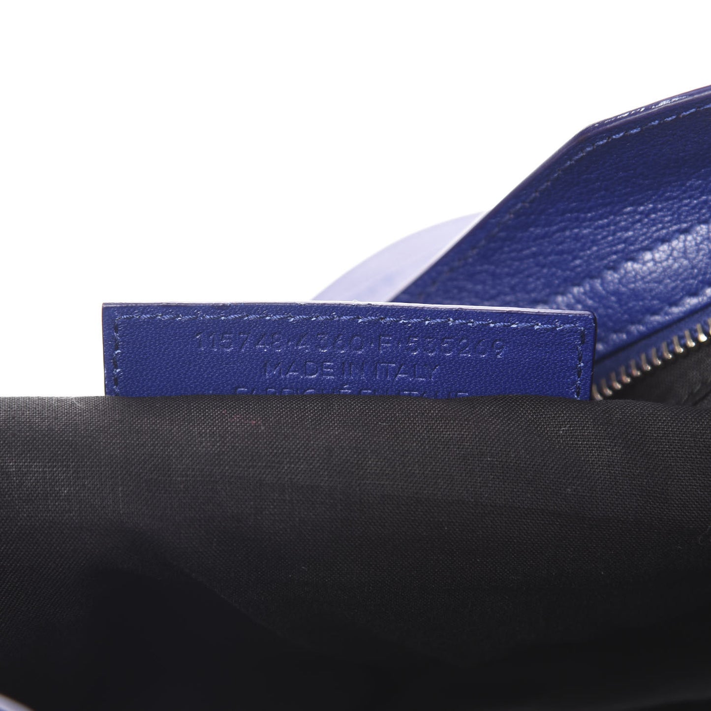 Chevre Gold Metallic Edge Hardware City Bleu Roi