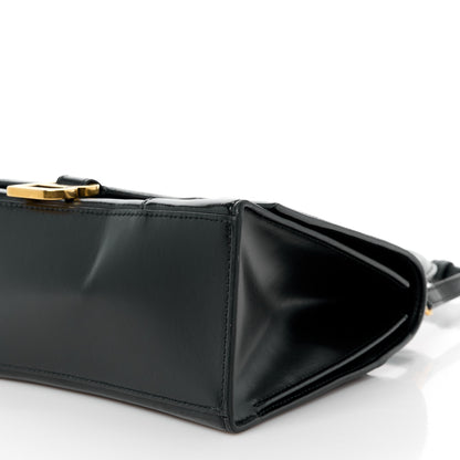 Balenciaga Shiny Box Calfskin Medium Hourglass Top Handle Bag Black 10 of 12