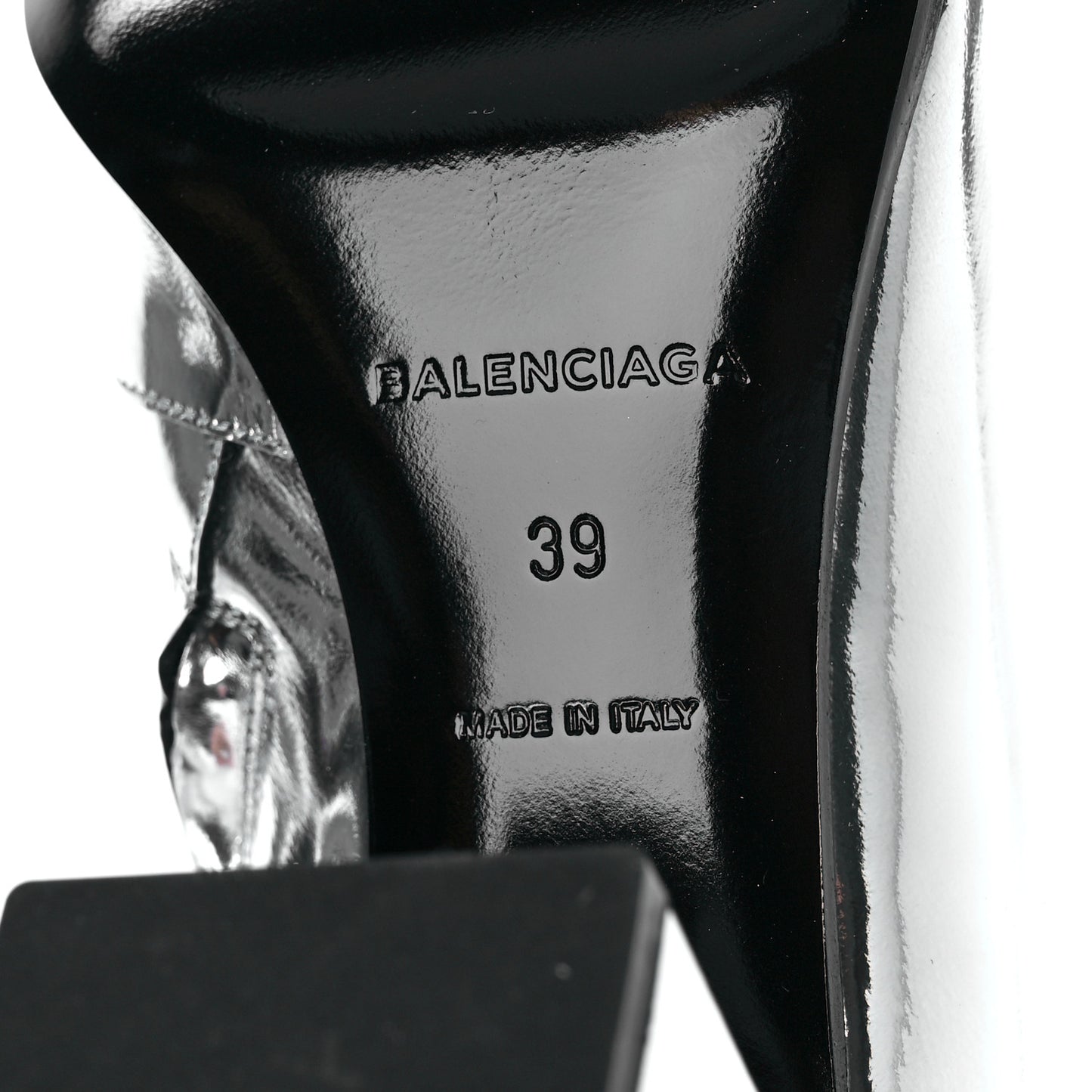 Miroir Calfskin Ankle Booties 39 Argent