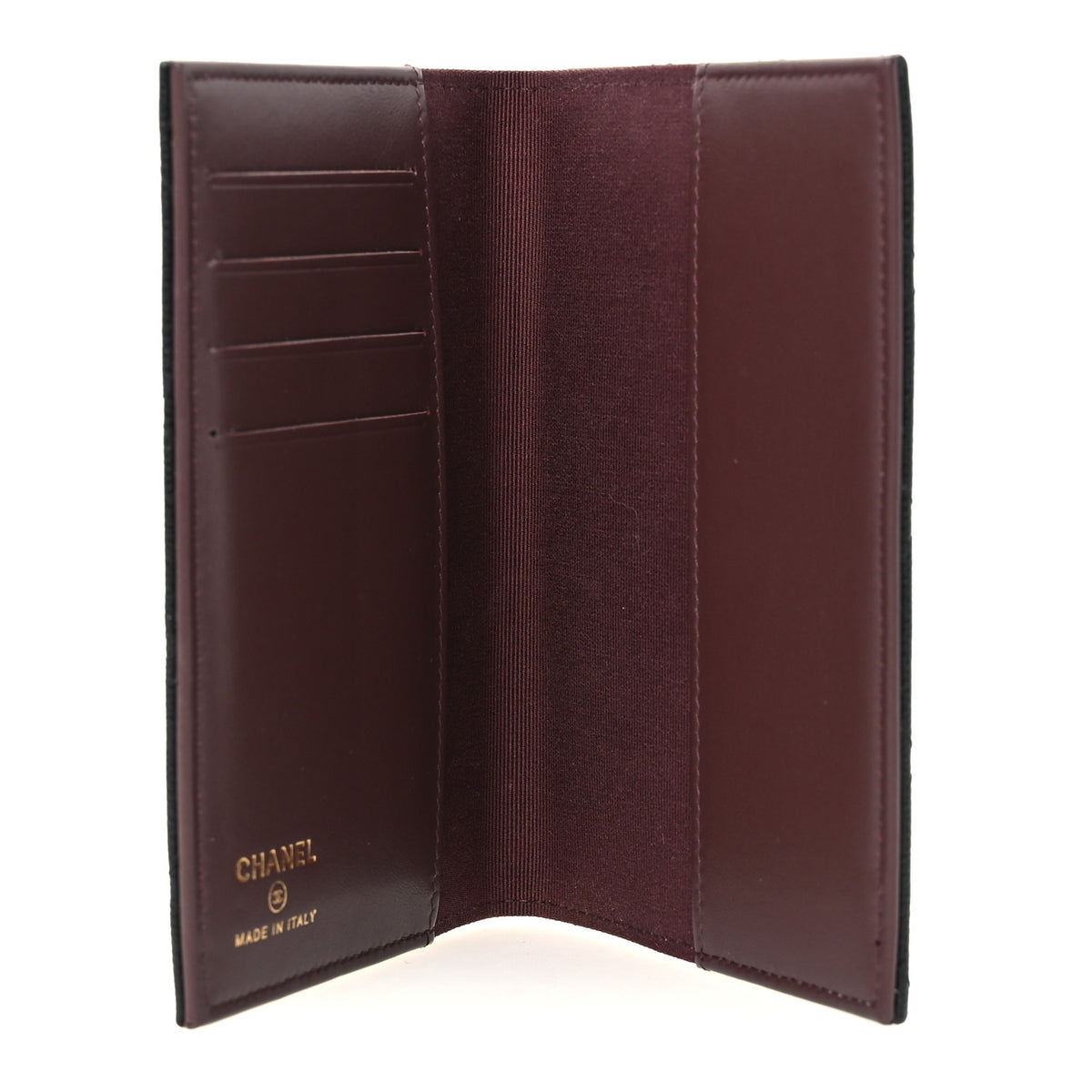 Caviar Quilted Passport Holder Black