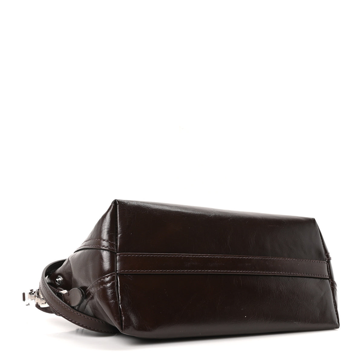 Vitello Shine Logo Embossed Bag Moro