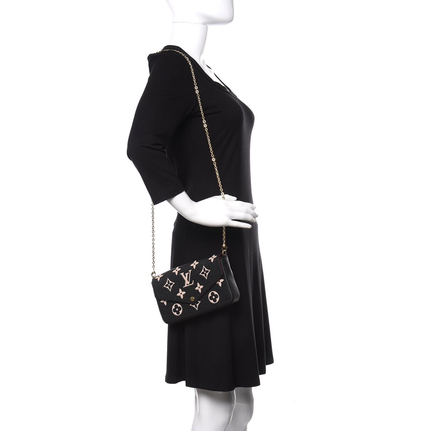 Empreinte Monogram Giant Felicie Pochette Black Beige