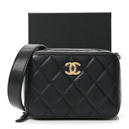 Chanel Caviar Quilted Twist Your Buttons Clutch With Chain Black 11 of 11