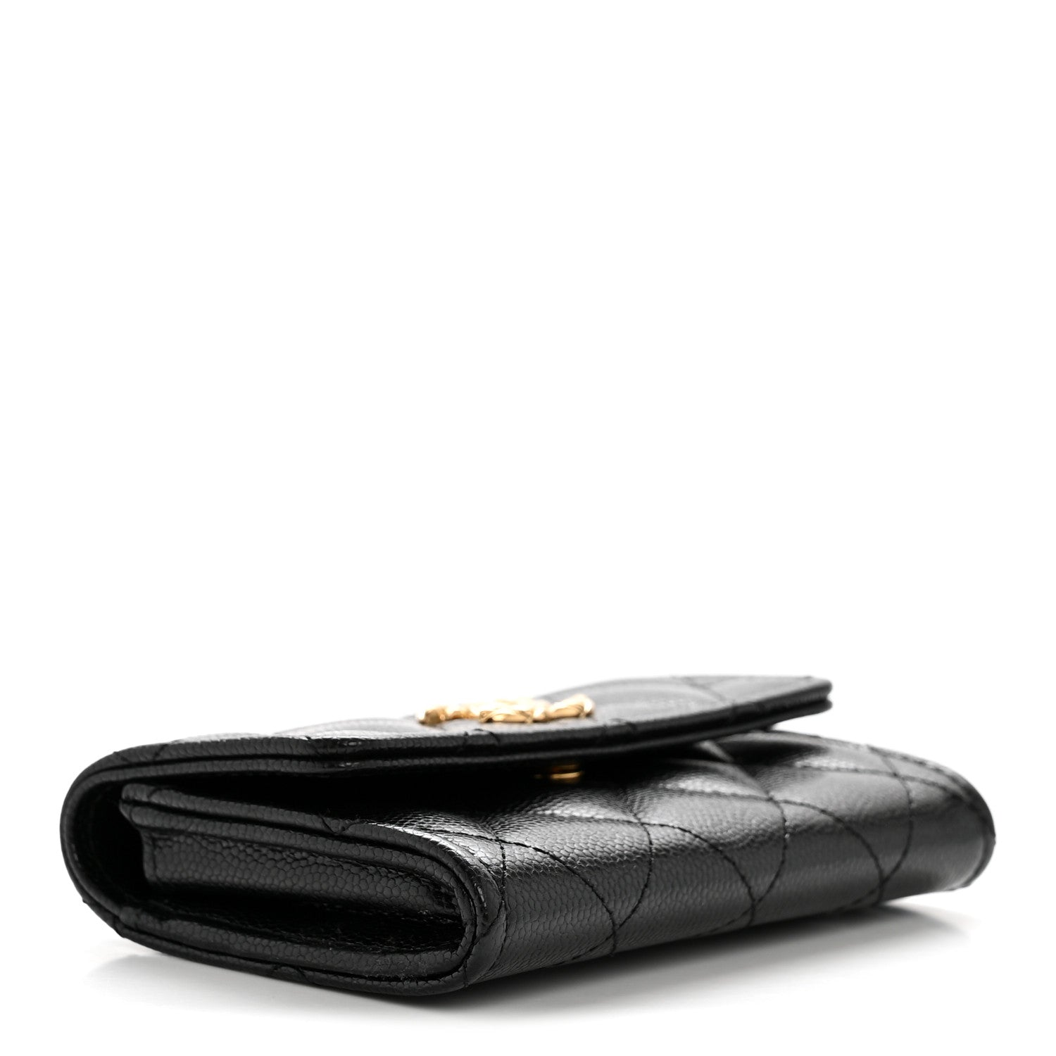 Chanel Caviar Quilted CC Flap Card Holder Black 4 of 9