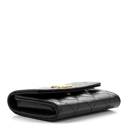 Chanel Caviar Quilted CC Flap Card Holder Black 4 of 9