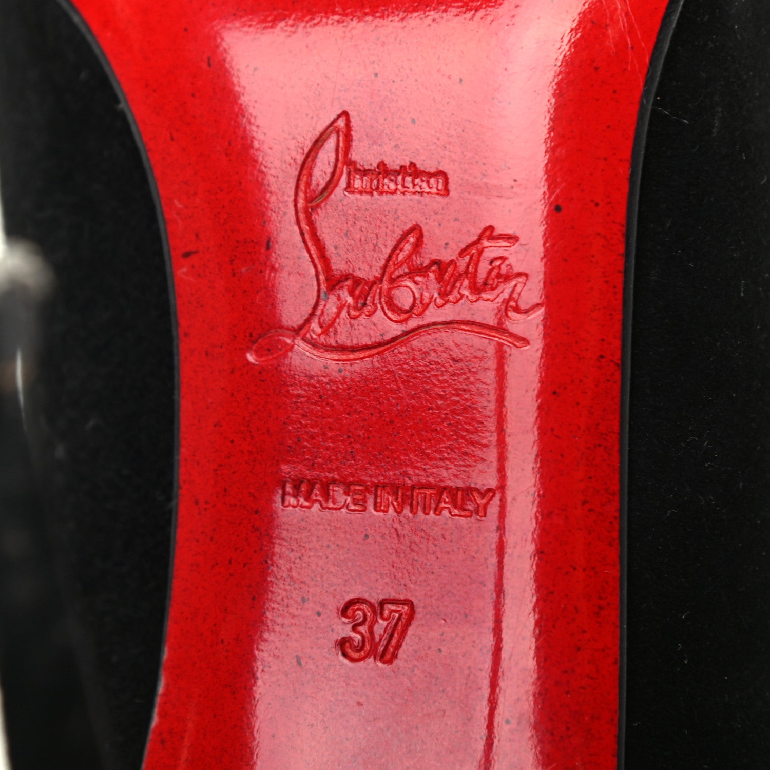Christian Louboutin Veau Velours Pigalle Follies 100 Pumps 37 Black 6 of 10