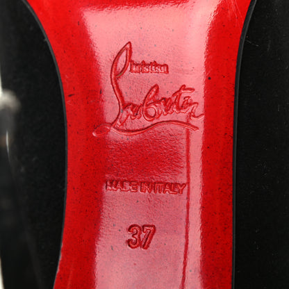 Christian Louboutin Veau Velours Pigalle Follies 100 Pumps 37 Black 6 of 10