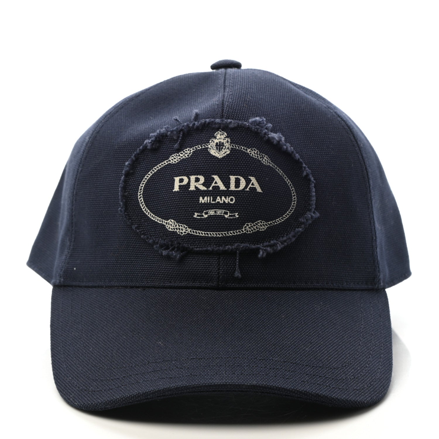 Prada Cotton Baseball Hat M Navy 3 of 8