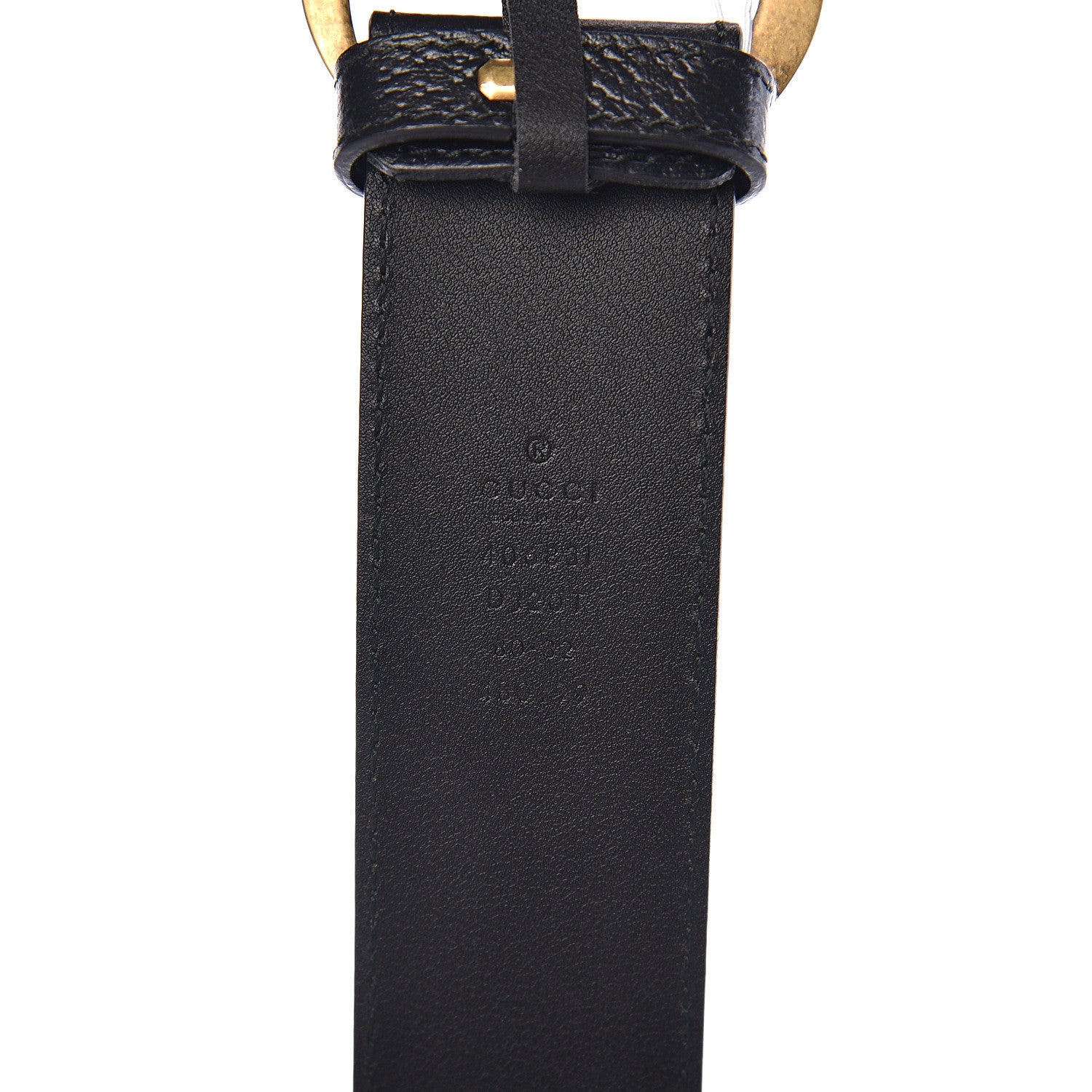 Gucci Textured Calfskin Double G 40mm Belt 80 32 Black 3 of 6