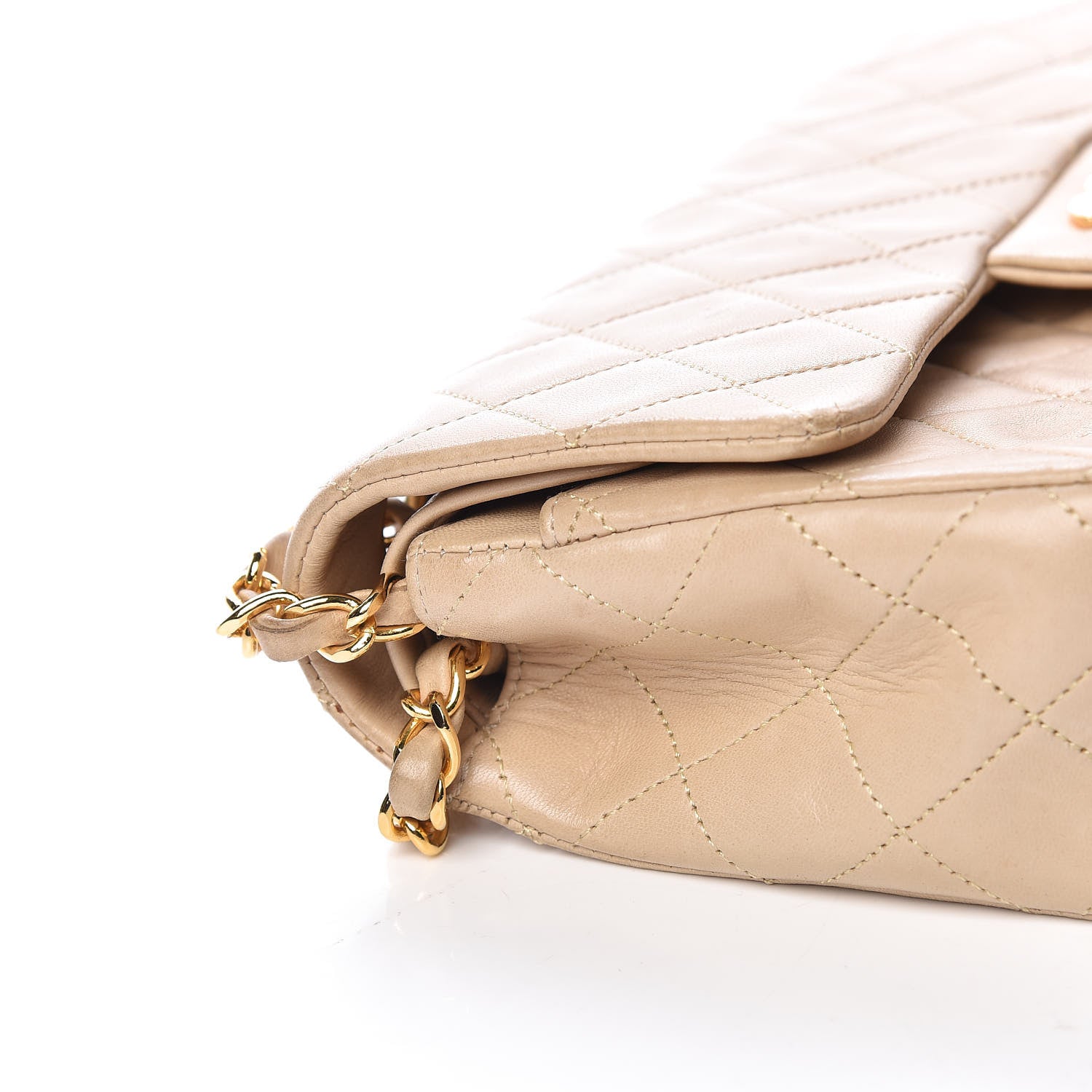 Chanel Lambskin Quilted Small Double Flap Beige 12 of 19