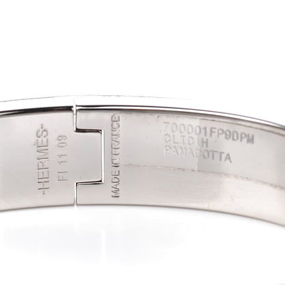 Hermes Enamel Narrow Clic Clac H Bracelet PM Pannacotta 4 of 4