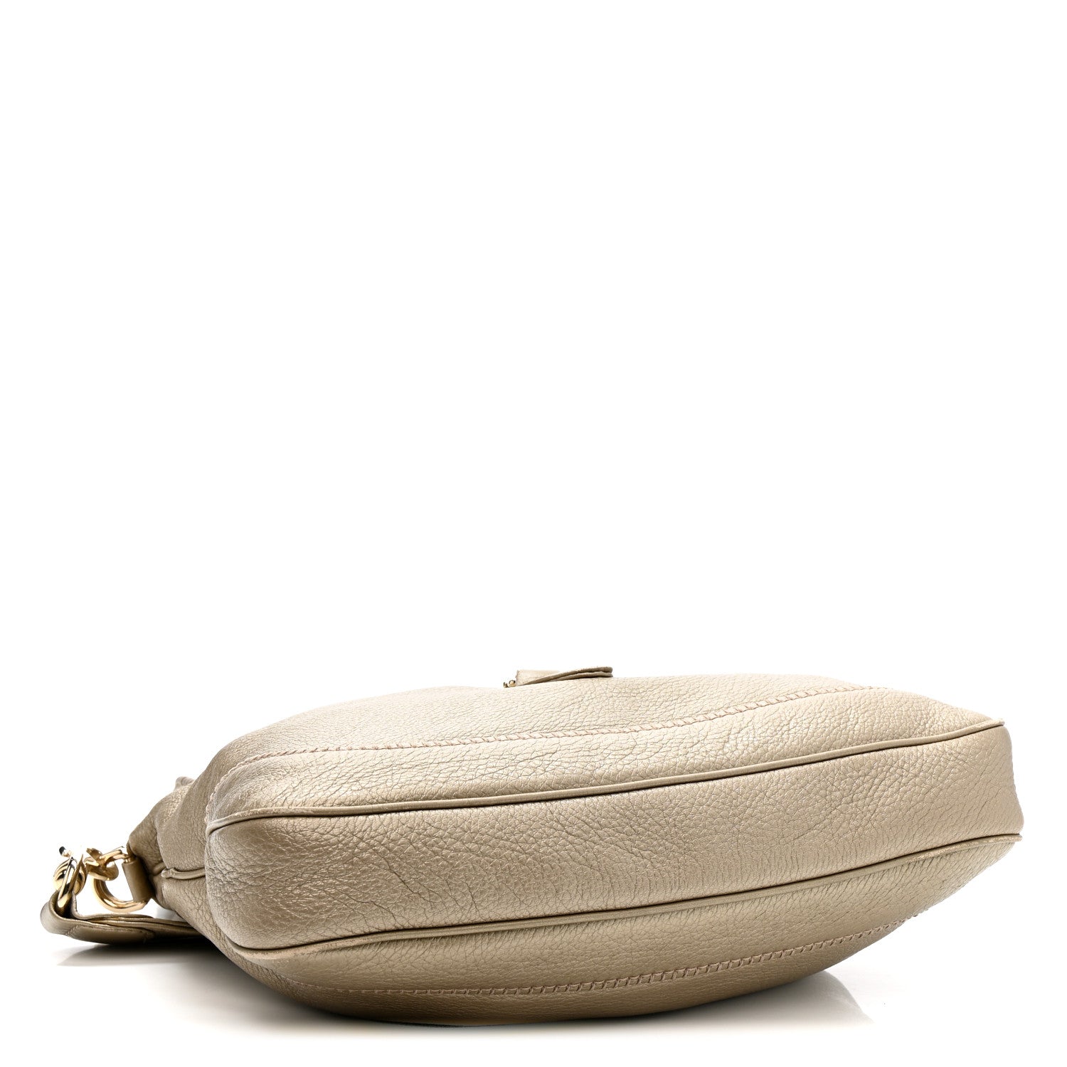 Gucci Metallic Pebbled Calfskin Medium New Jackie Hobo Gold 4 of 11