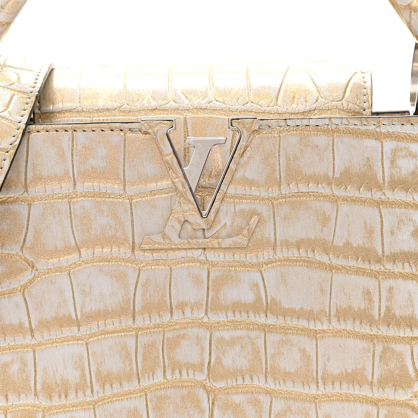 Alligator Capucines BB Mordore Gold