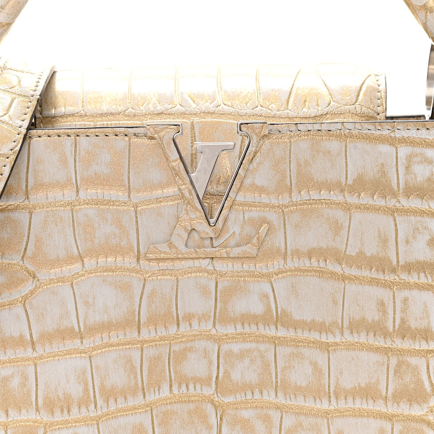 Louis Vuitton Alligator Capucines BB Mordore Gold 7 of 9
