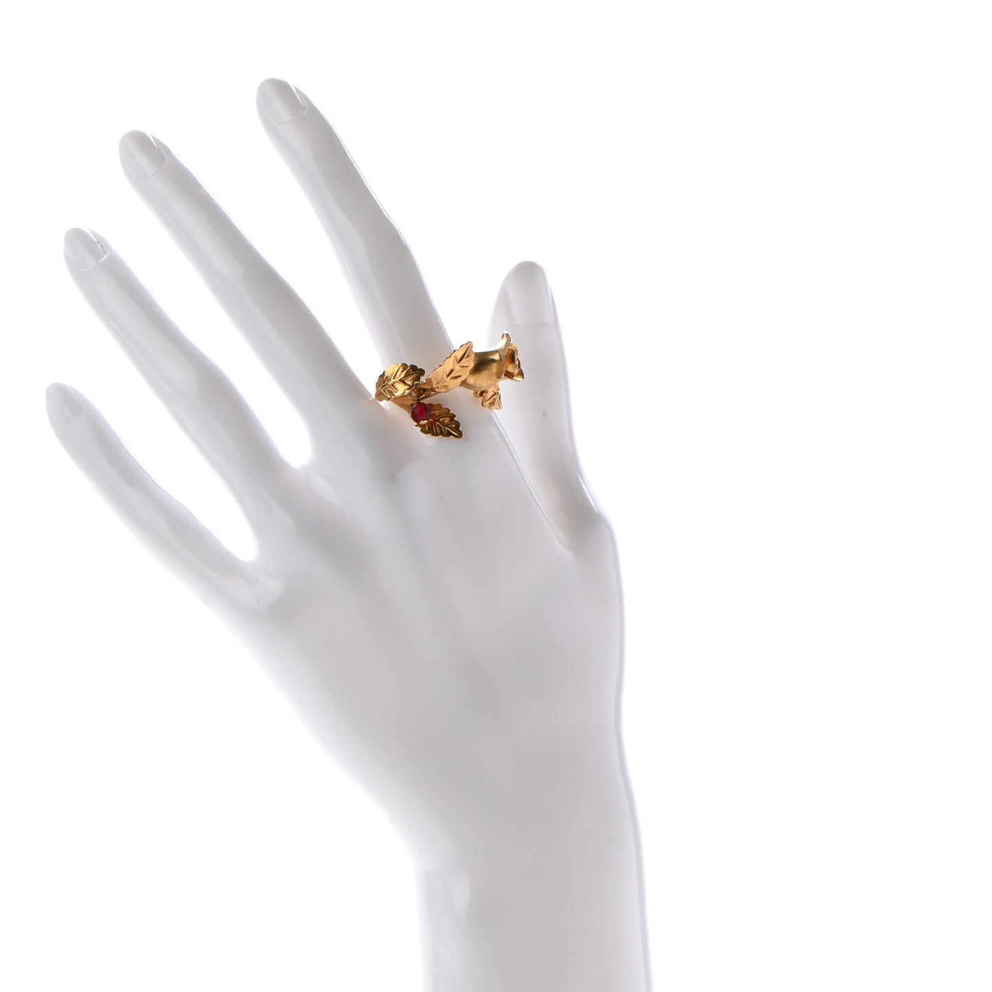 Flower Ring L Gold