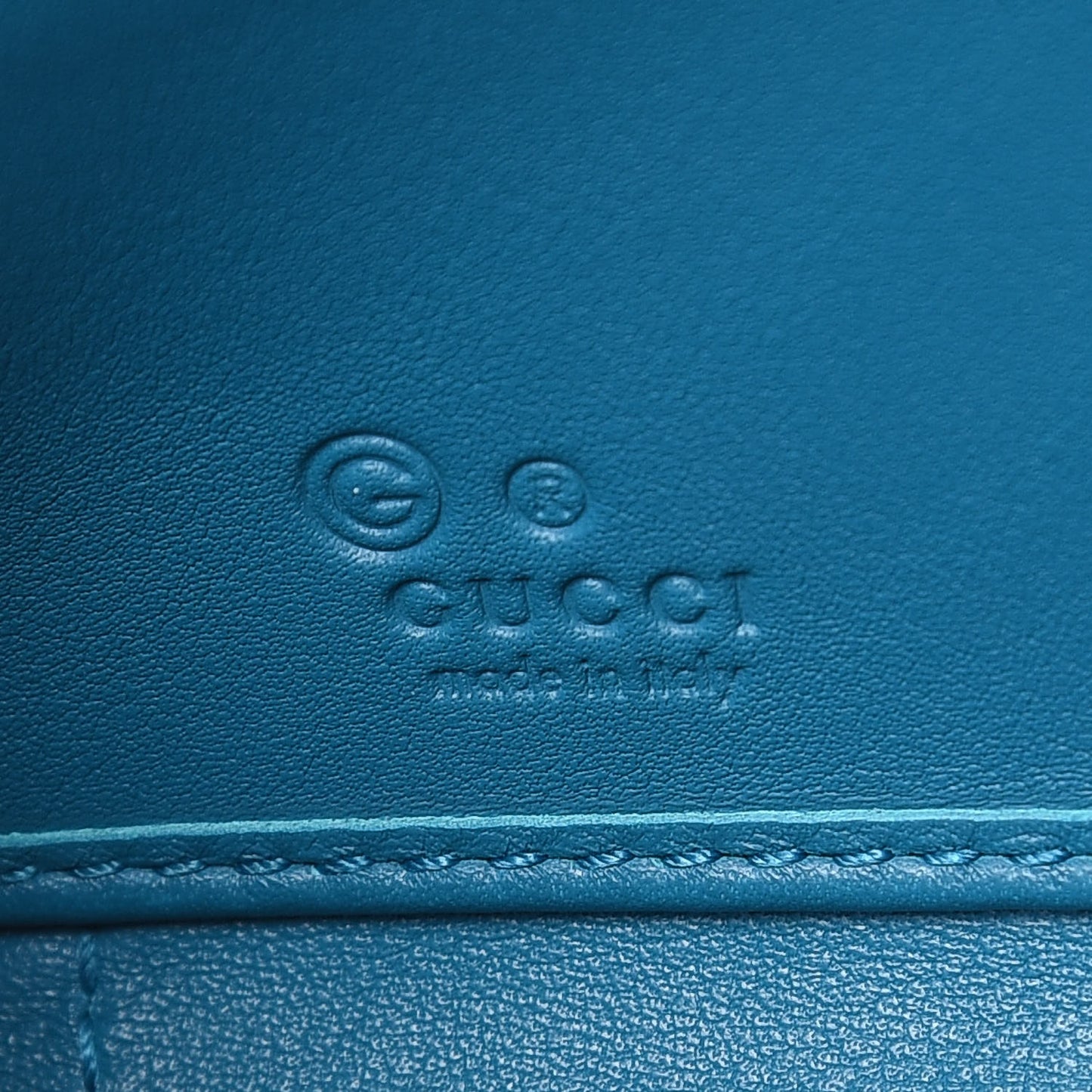 Microguccissima Zip Around Wallet Deep Cobalt