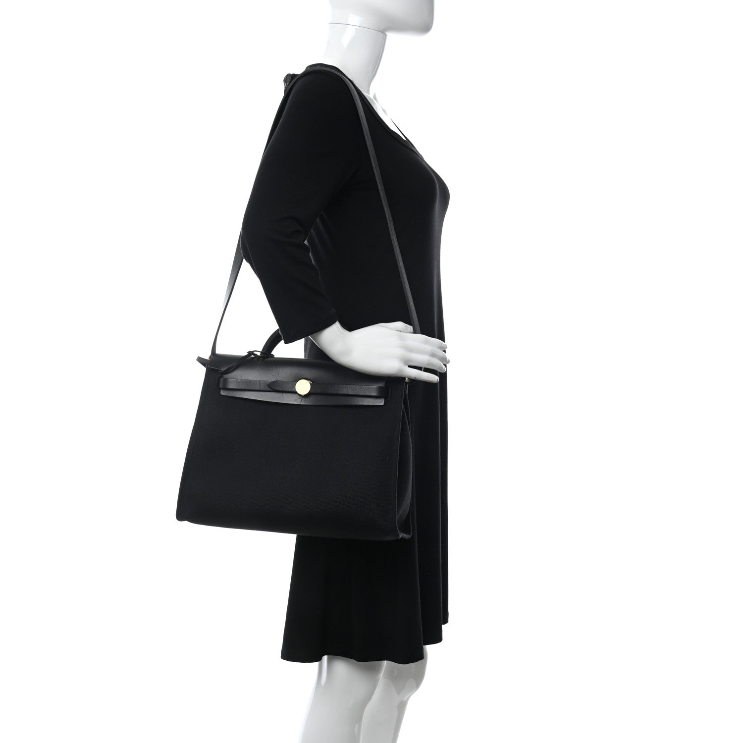 Hermes Toile Herbag Zip PM 31 Black 2 of 13