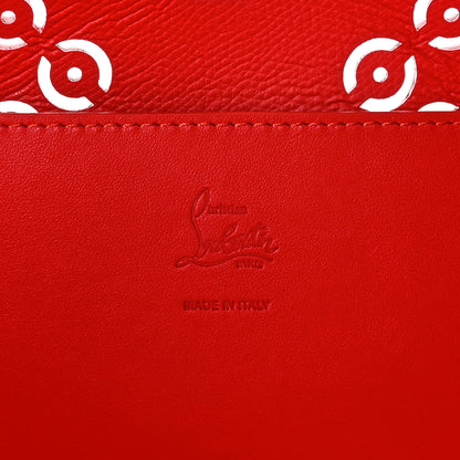 Christian Louboutin Calfskin Loubinthesky Small Perforated Cabarock Spikes Tote Biscotto 6 of 9