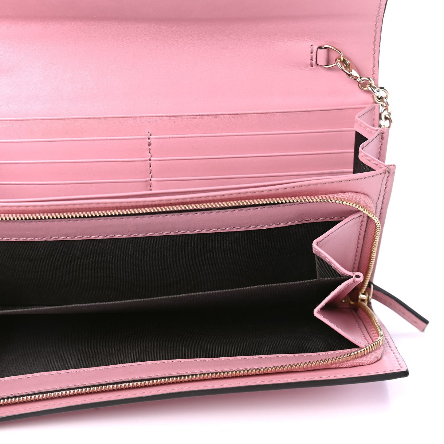 Guccissima Signature Dice Chain Wallet Carmine Rose