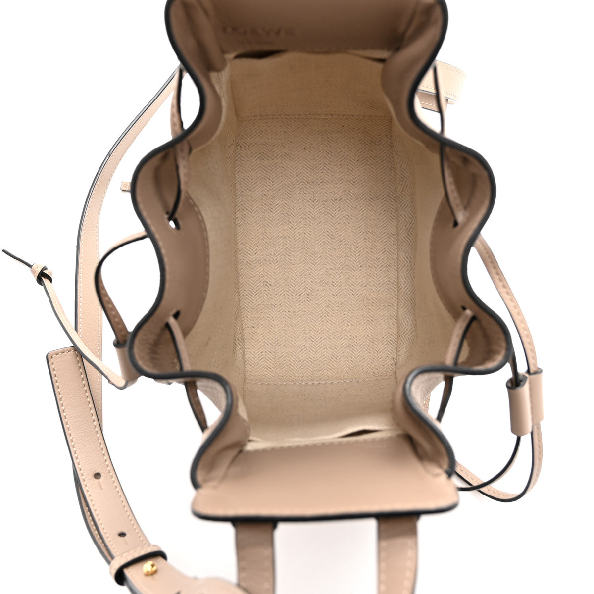 Calfskin Mini Hammock Shoulder Bag Light Oat