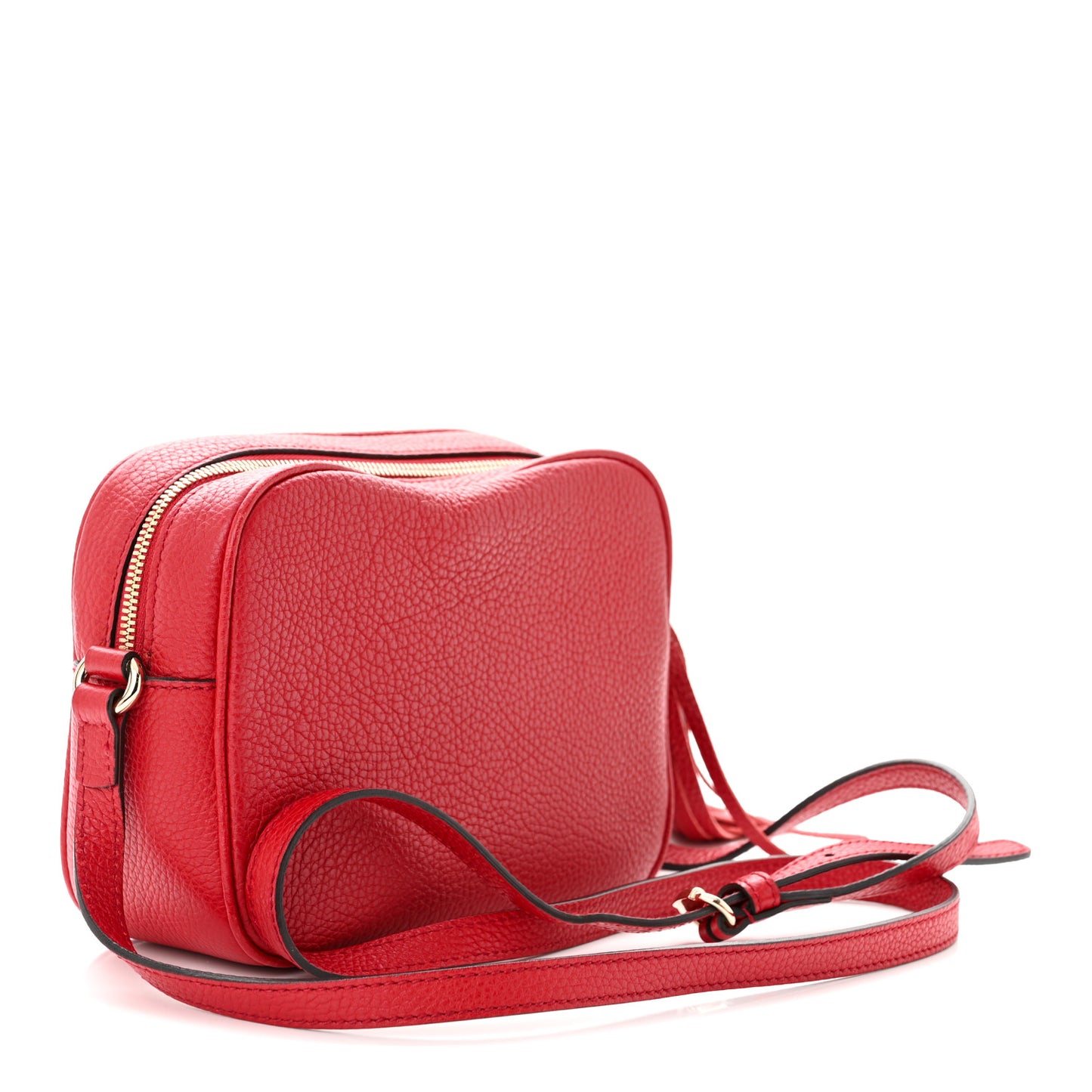 Pebbled Calfskin Small Soho Disco Bag Vibrant Red