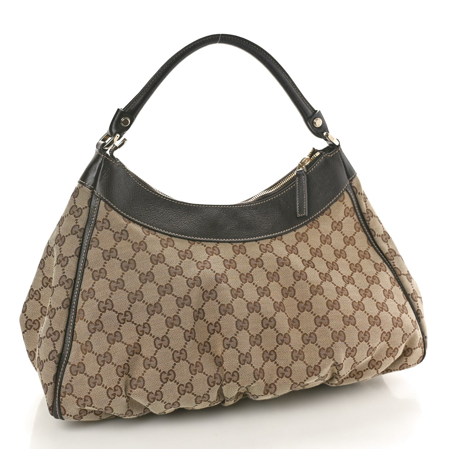 Monogram Large D Gold Hobo Dark Brown