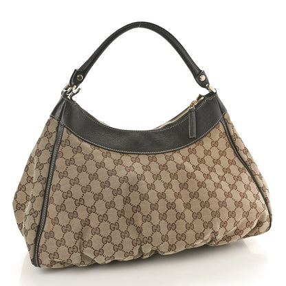 Gucci Monogram Large D Gold Hobo Dark Brown 2 of 9