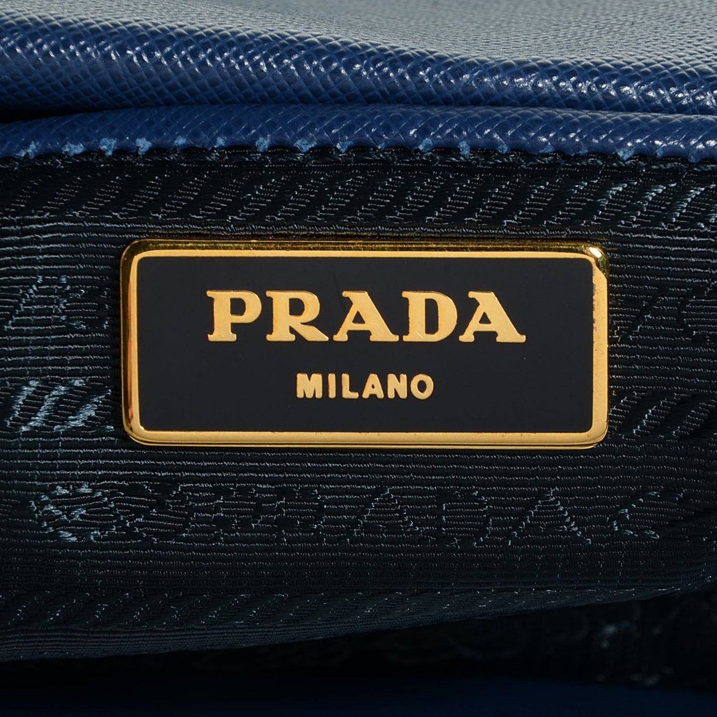 Saffiano Lux Double Handle Shopping Tote Bluette